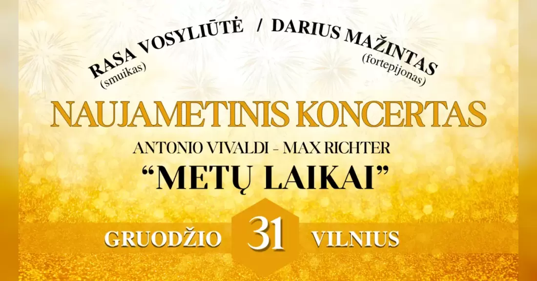 ANTONIO VIVALDI / MAX RICHTER „METŲ LAIKAI“/ Rasa Vosyliūtė (smuikas) ir Darius Mažintas (fortepijonas)