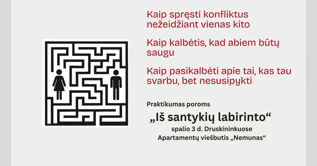 Praktikumas poroms „Iš santykių labirinto“