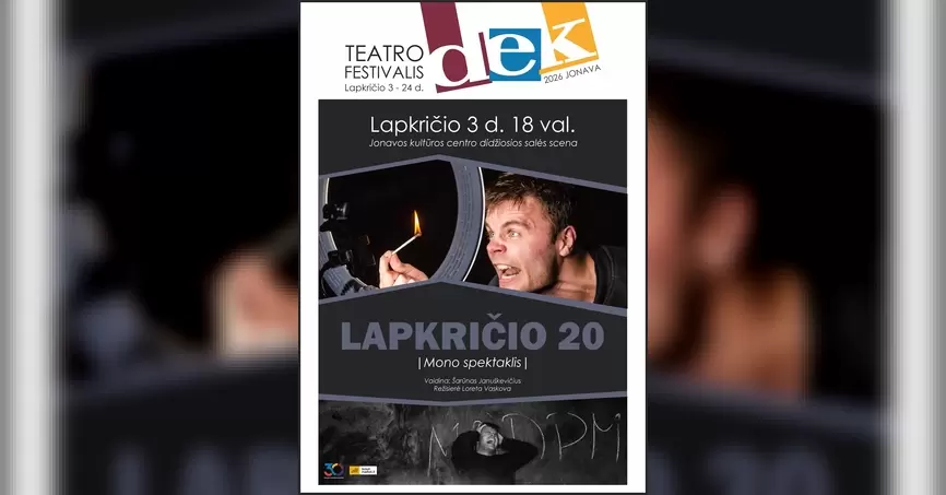 Mono spektaklis "LAPKRIČIO 20"