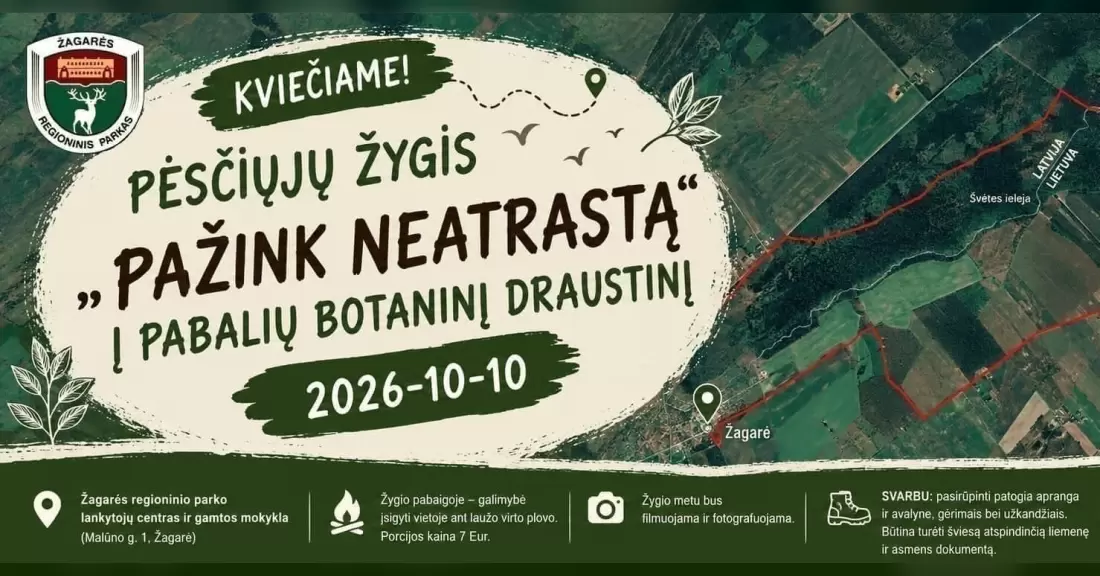 Pėsčiųjų žygis „Pažink neatrastą" į Pabalių botaninį draustinį