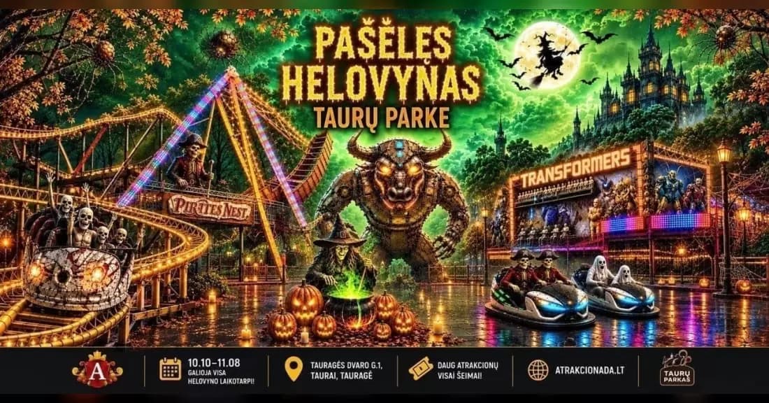 Pašėlęs Helovynas Taurų Parke