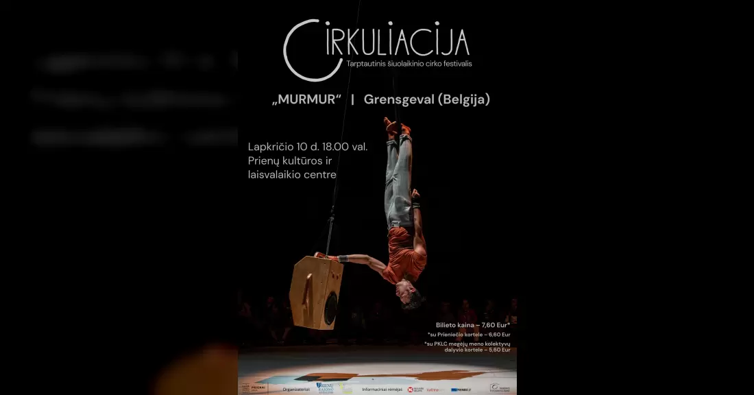 Trupės „Grensgeval“ (Belgija) akrobatinis garso teatro spektaklis MURMUR
