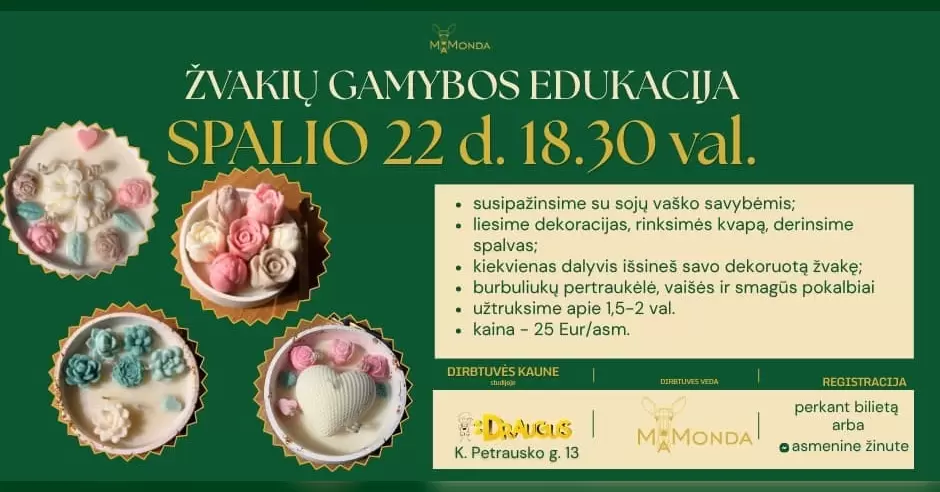 Žvakių gamybos edukacija