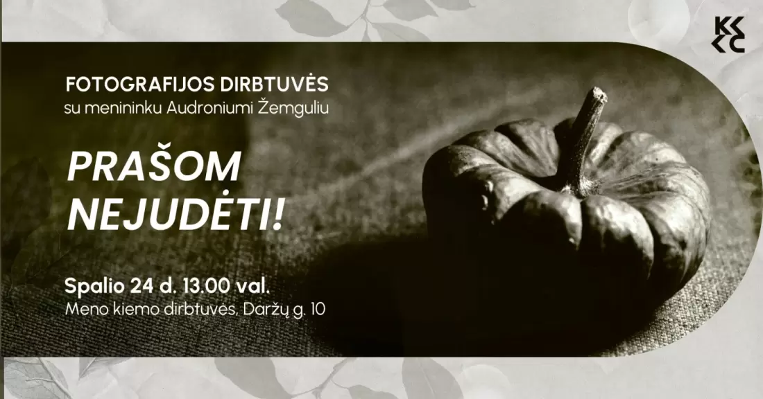 Kūrybinės dirbtuvės "Prašom nejudėti!" su fotomenininku Audroniumi Žemguliu