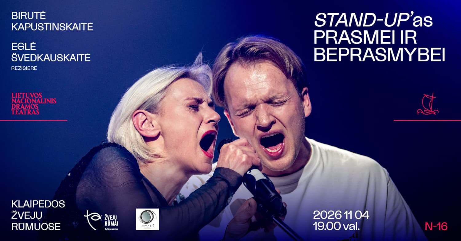 LNDT I STAND-UP'AS PRASMEI IR BEPRASMYBEI