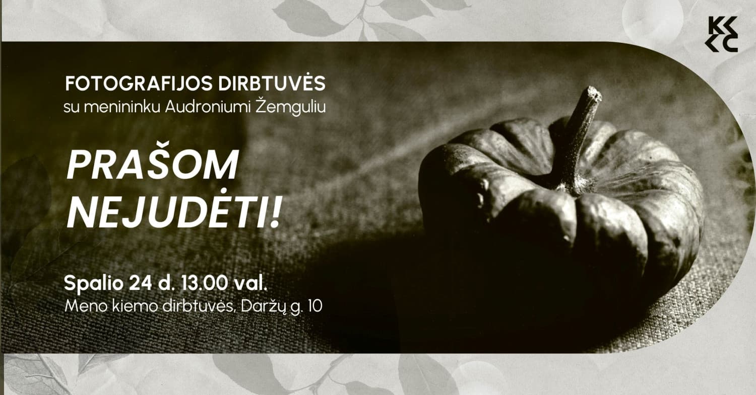 Kūrybinės dirbtuvės ''Prašom nejudėti!'' su fotomenininku Audroniumi Žemguliu