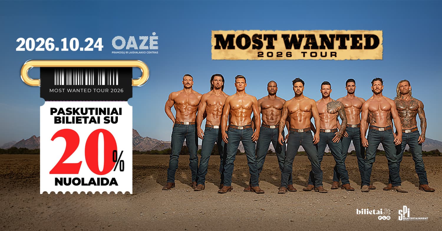 Australias Thunder from Down Under Most Wanted Tour 2026 | Kaunas