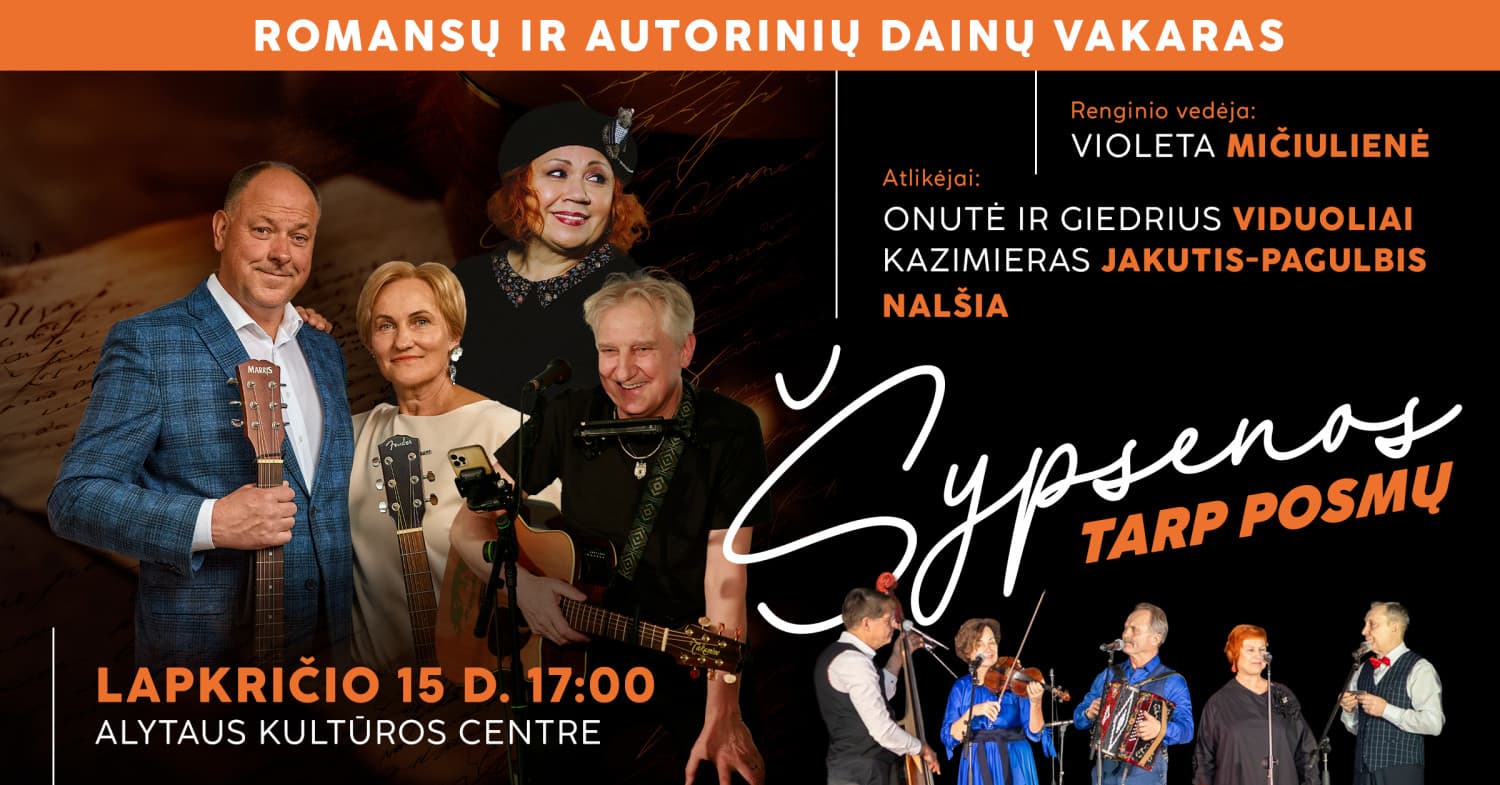 Romansų ir autorinių dainų vakaras "Šypsenos tarp posmų"