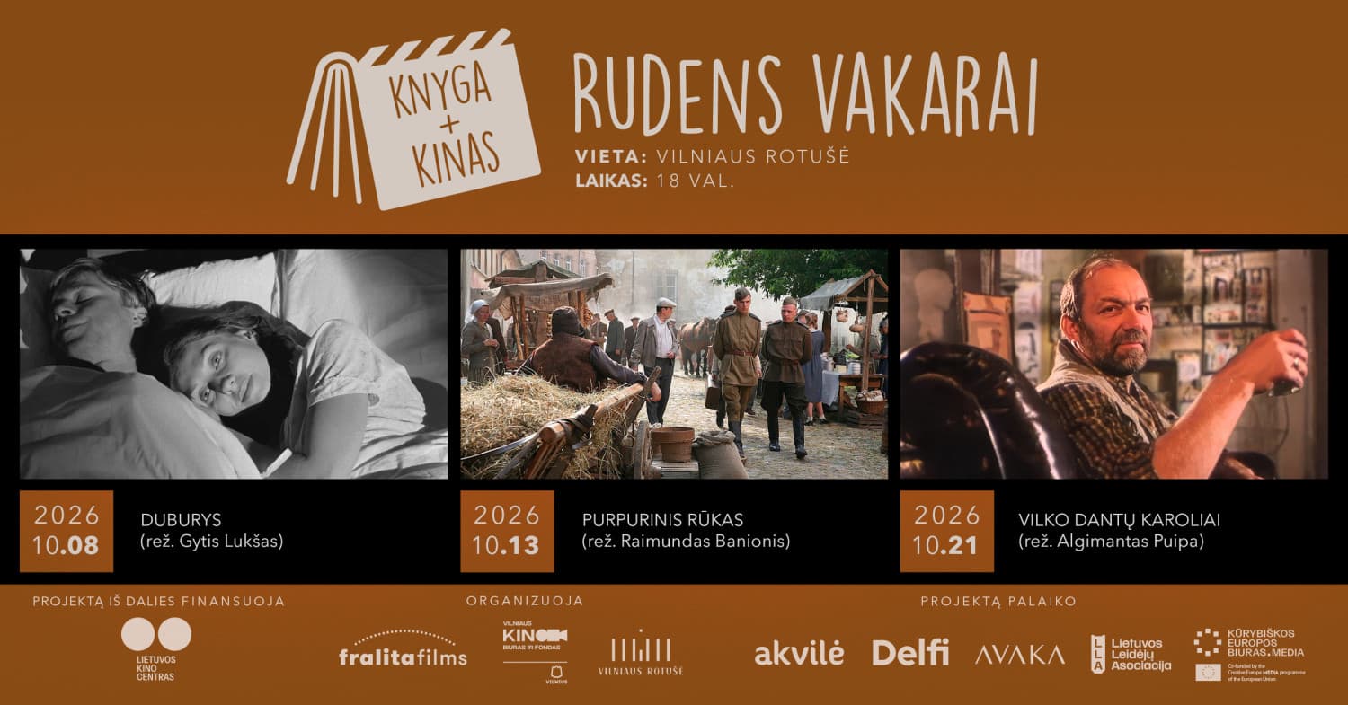 ''Knyga + Kinas: Rudens kino vakarai'' Algimanto Puipos filmas ''Vilko dantų karoliai''