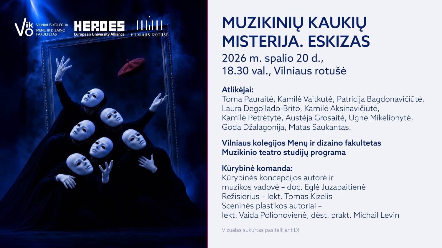 Muzikinių kaukių misterija. Eskizas