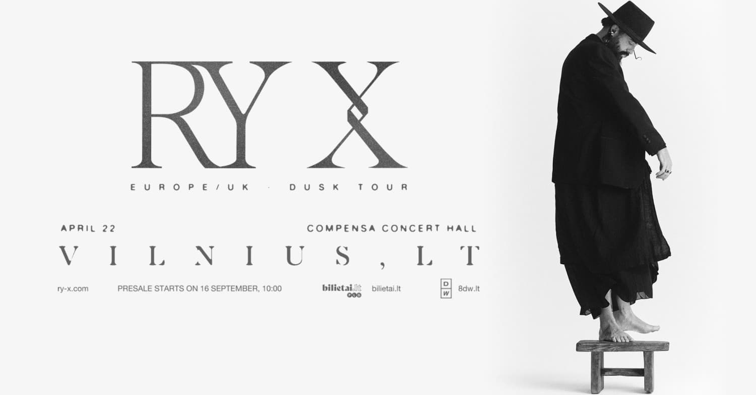 RY X - Dusk Tour 2027 - Vilnius - VIP bilietas