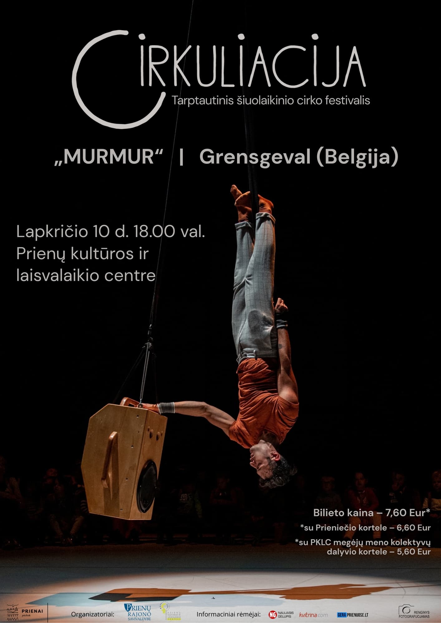 Trupės „Grensgeval“ (Belgija) akrobatinis garso teatro spektaklis