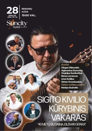 Sigito Kivilio kūrybinis vakaras „40 metų su daina, eilėm ir gitara“