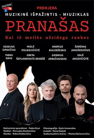 Muzikinė išpažintis - spektaklis, miuziklas "Pranašas. Kai iš meilės užsidega rankos" | Marijampolė