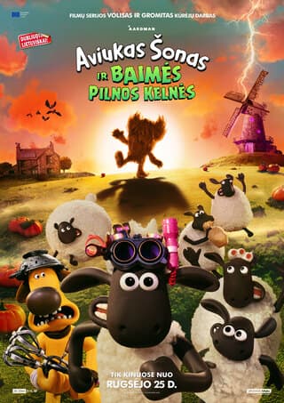 Kino filmas Aviukas Šonas ir baimės pilnos kelnės