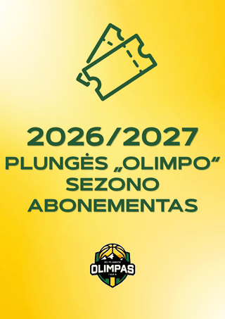 2026–2027 M. BC PLUNGĖS „OLIMPAS“ SEZONO ABONEMENTAS