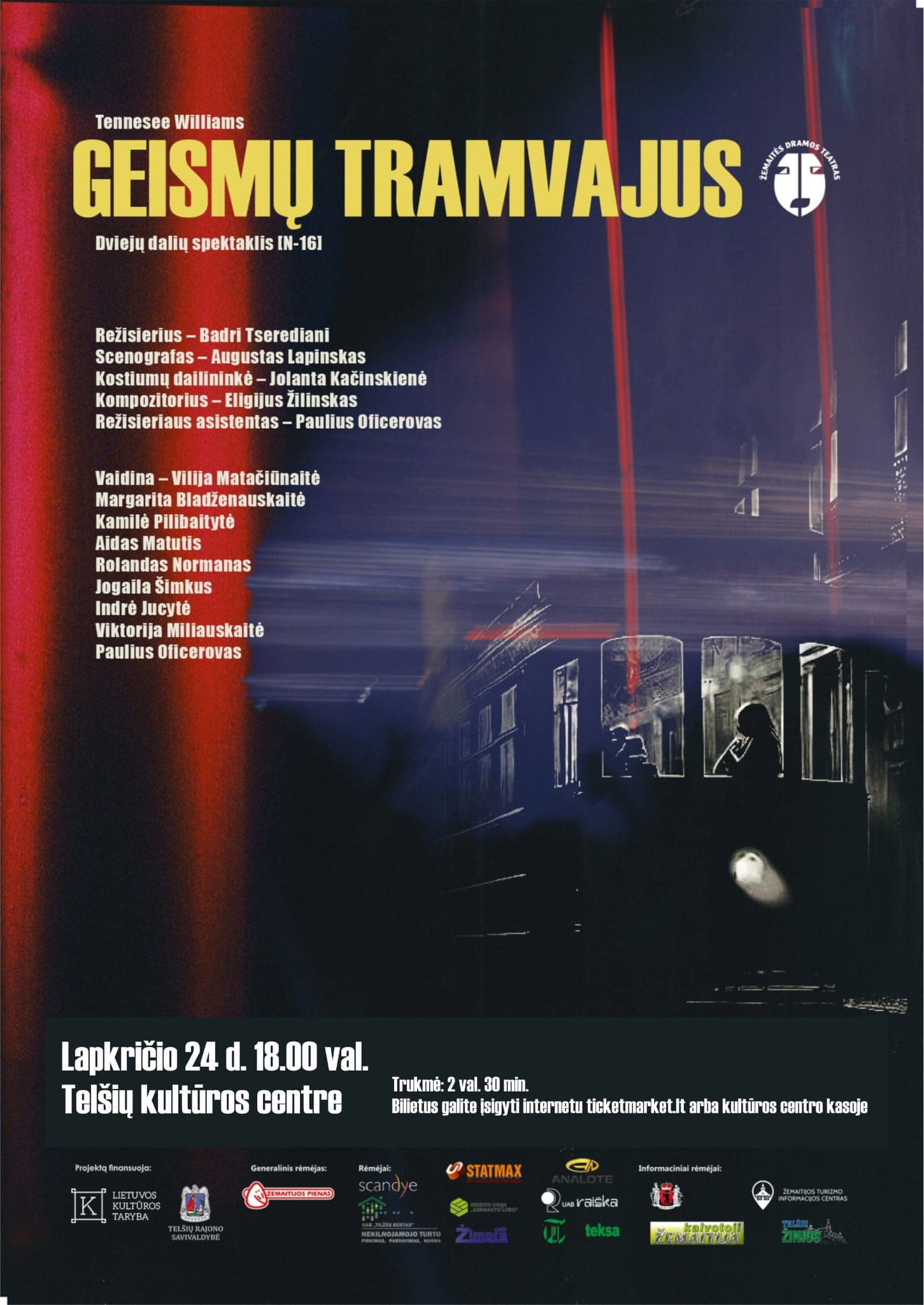 Spektaklis Geismų tramvajus